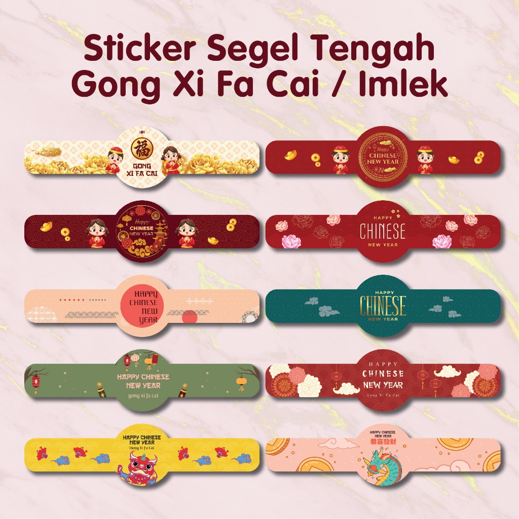 Jual Pcs Stiker Segel Tengah Imlek Chinese New Year Gong Xi Fa Cai Ekonomis Stiker