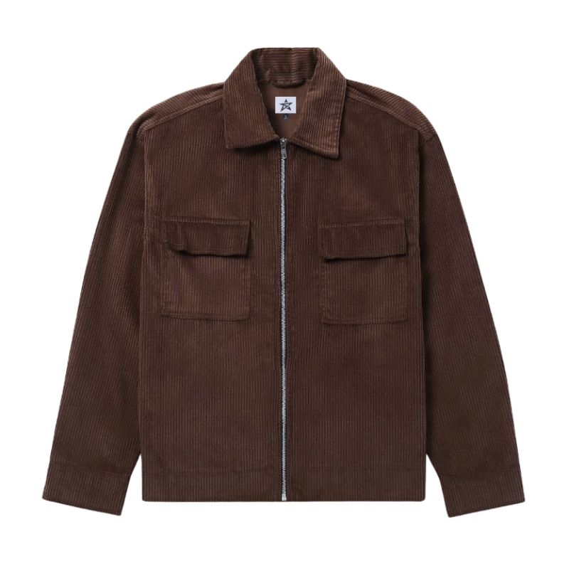 Jual Sai Afterglow Boxy Fit Zipper Jacket Corduroy Outer Pria Kemeja Corduroy Polos Shopee Indonesia