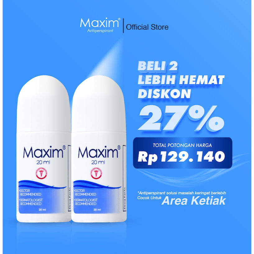 Jual Maxim Antiperspirant Roll On 15 Volume 20ml Isi 2 Pcs Shopee 