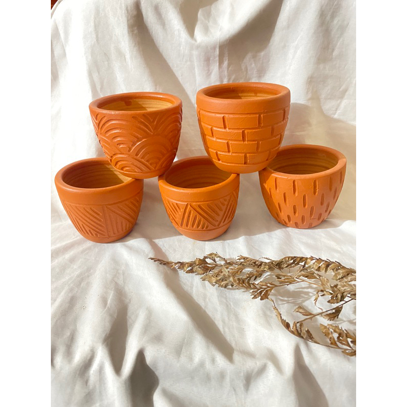 Jual pot keramik kecil teracota diameter 11cm Shopee Indonesia