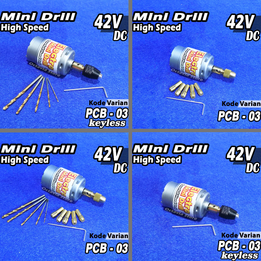 Jual Mini Drill PCB 42V Dc ( Dinamo + Kepala Chuck + mata Bor ) Shopee Indonesia