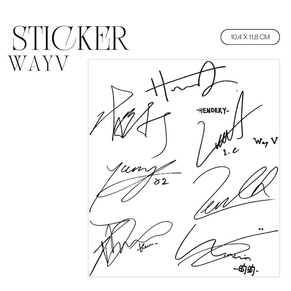 Jual STIKER WAYV (1 SET) TANDA TANGAN TTD KPOP IDOL KOREA PREMIUM MURAH ...