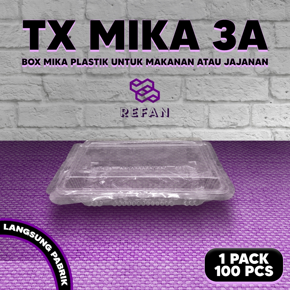 Jual MIKA 3A BENING (ISI 100) / MIKA TRAY KEMASAN KUE UKURAN 3A MAKANAN ...