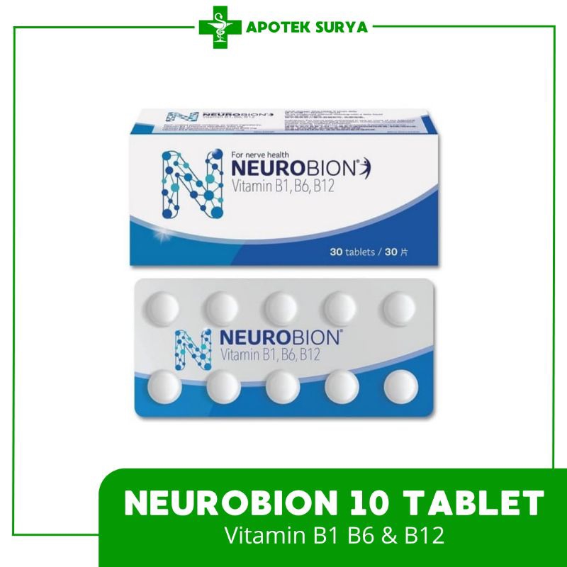 Jual Neurobion Tablet 10 Tablet Vitamin B Kompleks Vitamin B1 B6