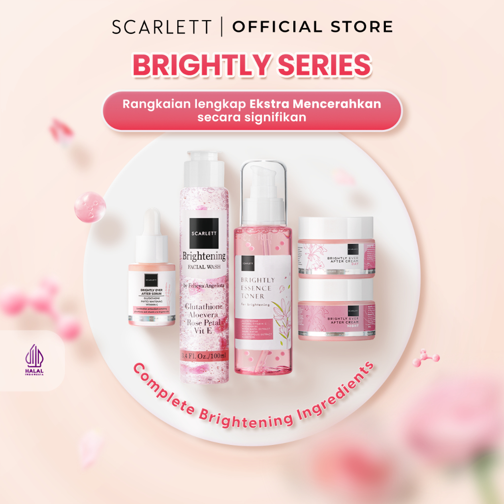 Jual Scarlett Whitening BRIGHTLY Ever After Series Paket Lengkap
