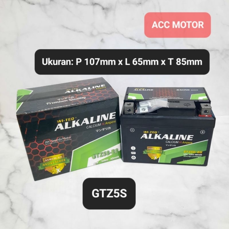 Jual Aki Motor Honda Beat Kering MF GTZ5S Alkaline | Shopee Indonesia