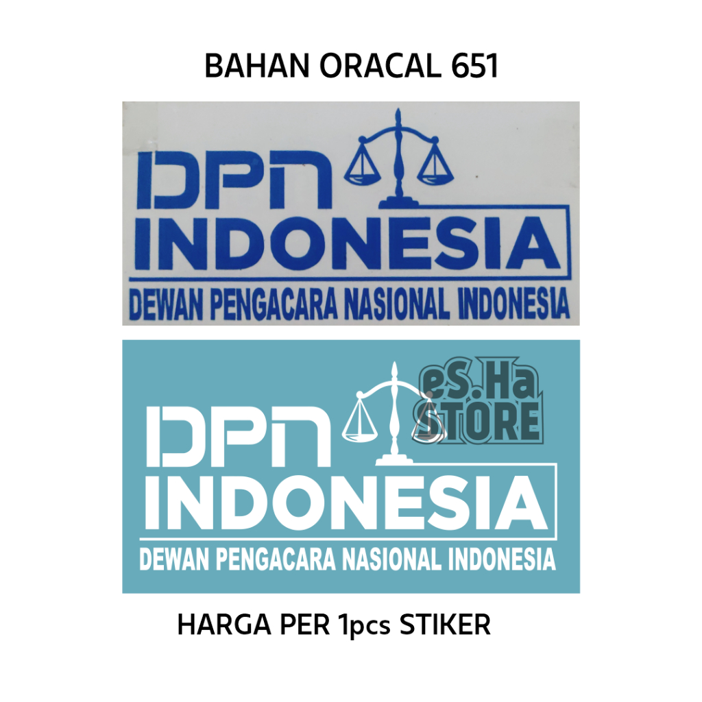 Jual Cutting Stiker DPN Indonesia Dewan Pengacara Nasional Advokat ...