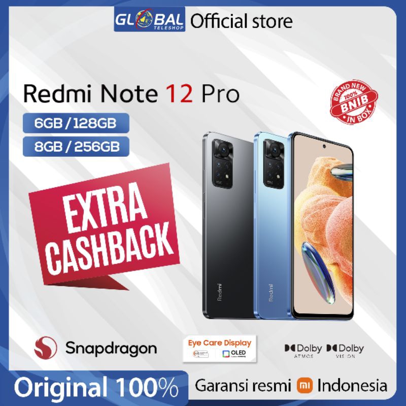 Jual Xiaomi Redmi Note 12 Pro 8 6/128GB 8/256GB Garansi Resmi | Shopee ...