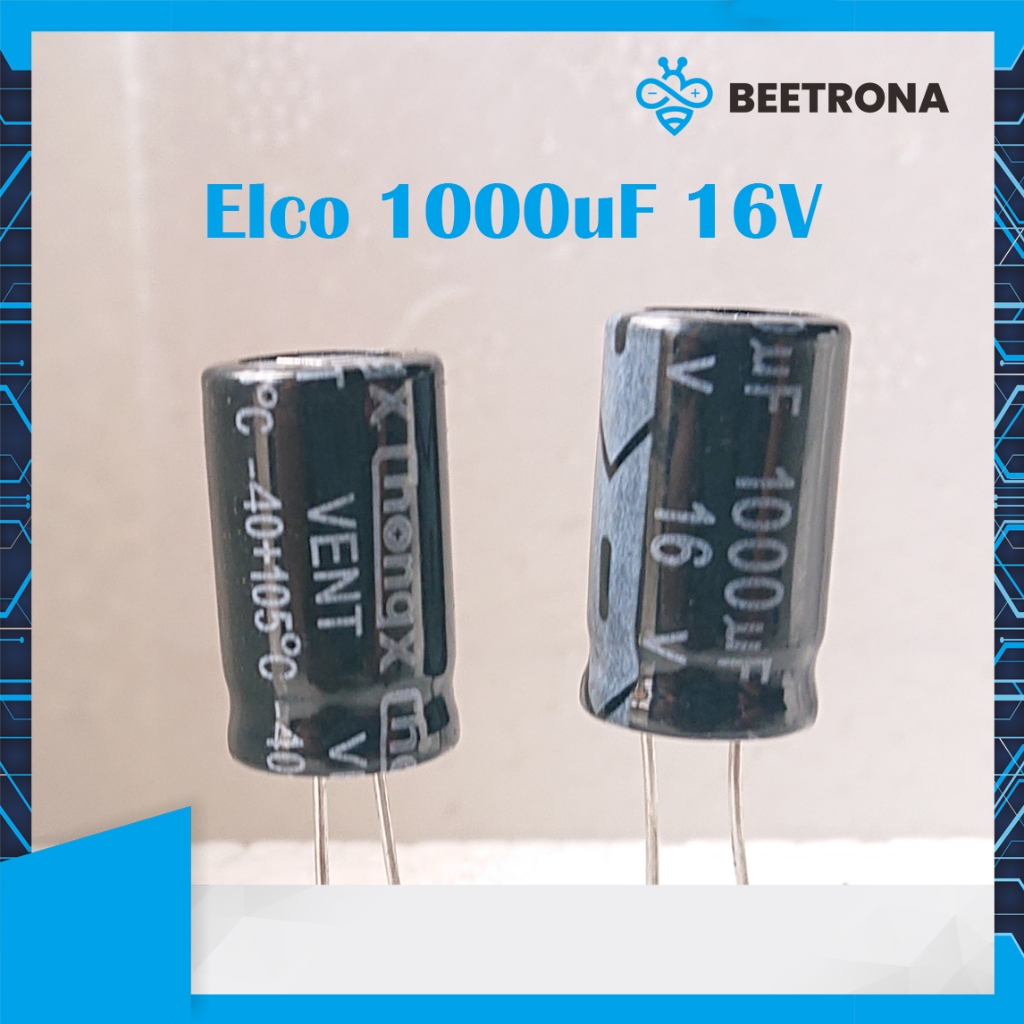 Jual Kapasitor Elco 1000uf 16v 1000 Micro Farad Capacitor Shopee