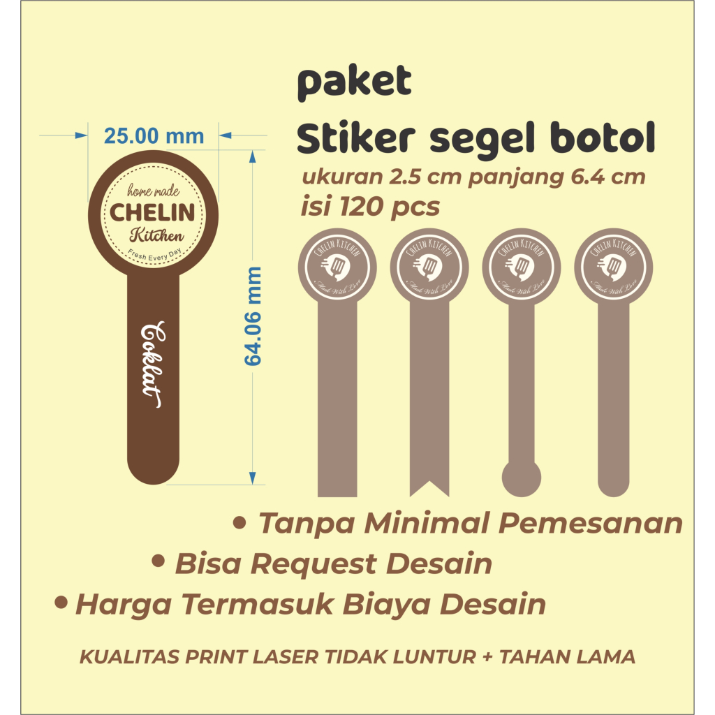 Jual 115 pcs stiker segel khusus untuk tutup botol | Shopee Indonesia