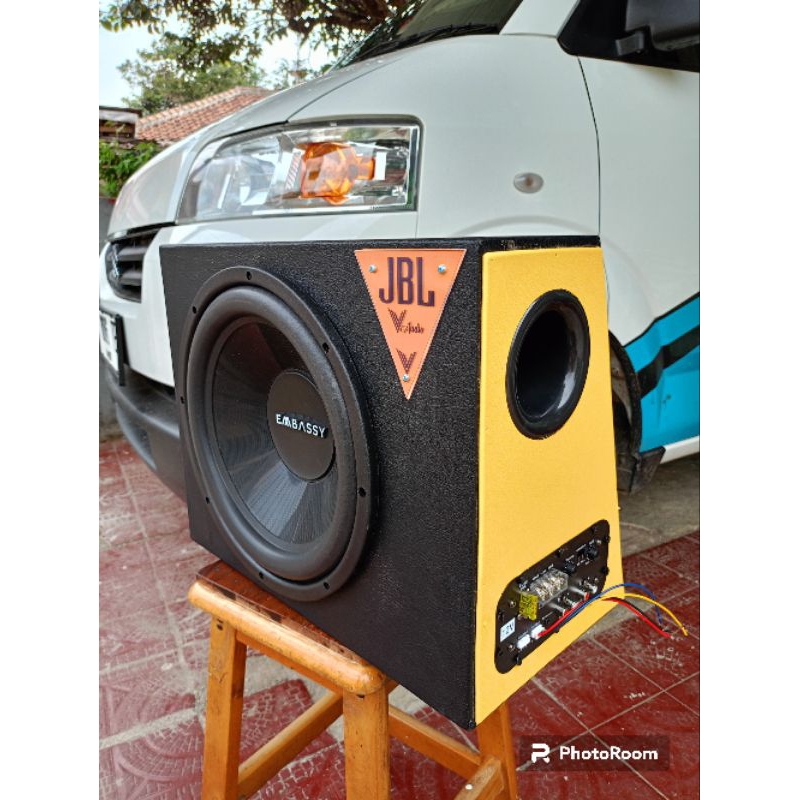 Jual Audio Mobil Subwoofer Aktif Embassy Inc Terpasang Power