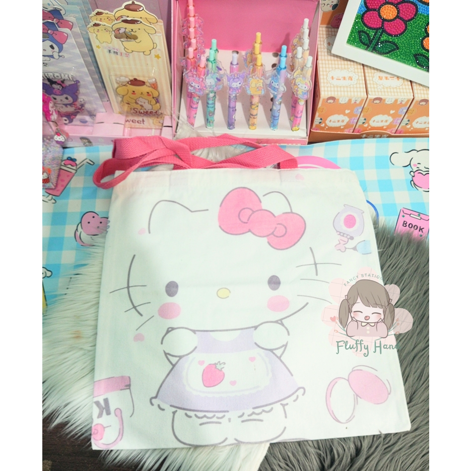 Jual Tote Bag Sanrio Hello Kitty Melody Cinnamoroll Shopee Indonesia