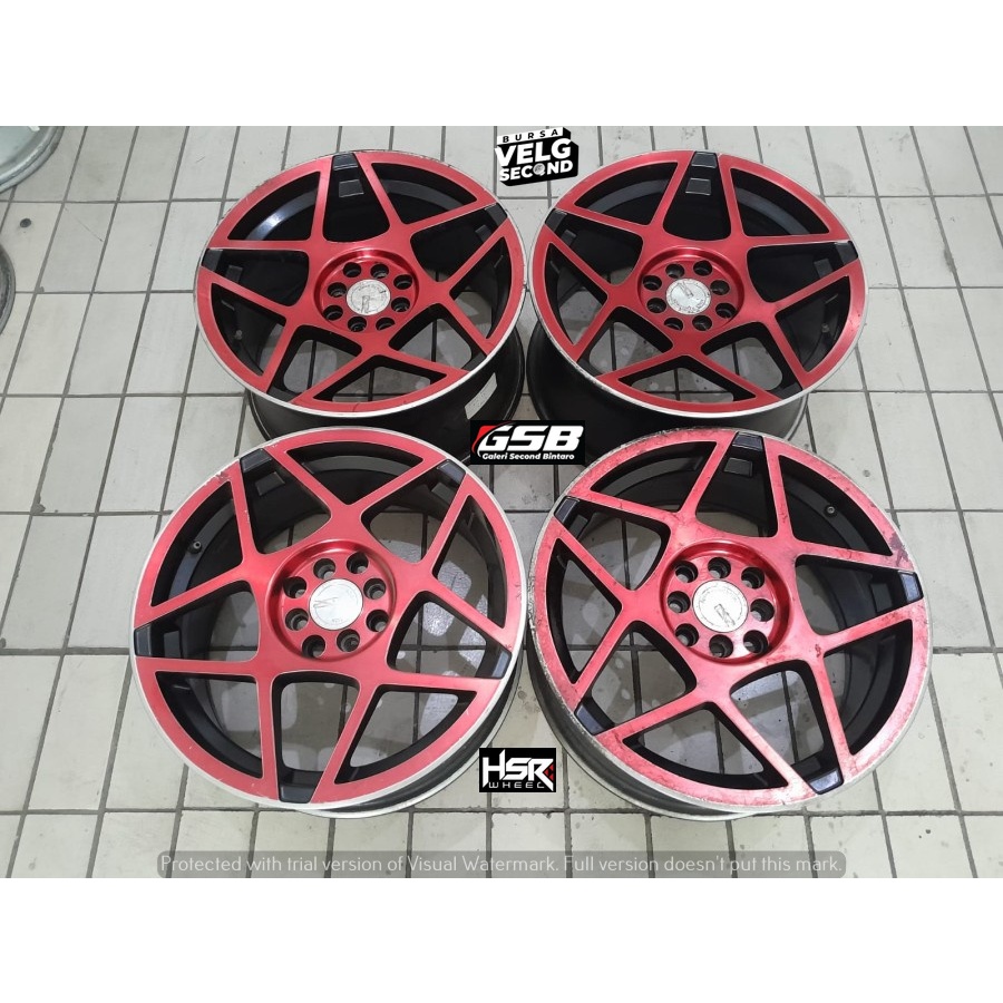 Jual VELG MOBIL RACING MODEL DVAN R17X7,5/8,5 8X100/114ET42RED | Shopee ...