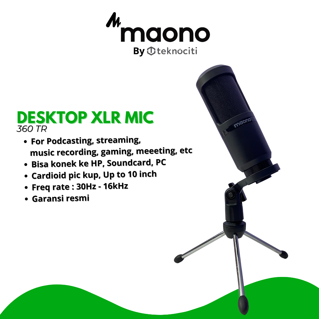 Micrófono Maono PM360 XLR- 3.5mm 30Hz para podcast