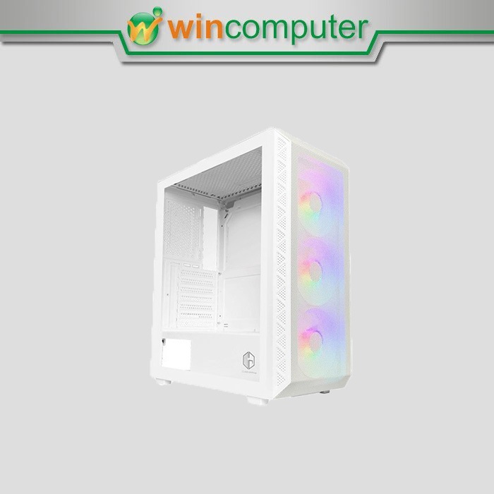 Jual Casing PC Cube Gaming Zinct WHITE - Tempered Glass, ATX, 3x ...