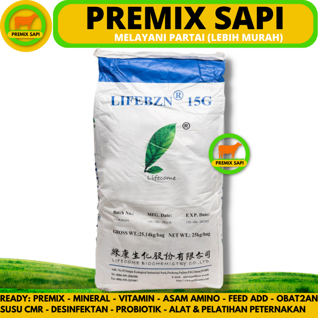 Jual LIFEBZN 15G BACITRACIN ZINC 1KG AGP Ayam Broiler Shopee Indonesia