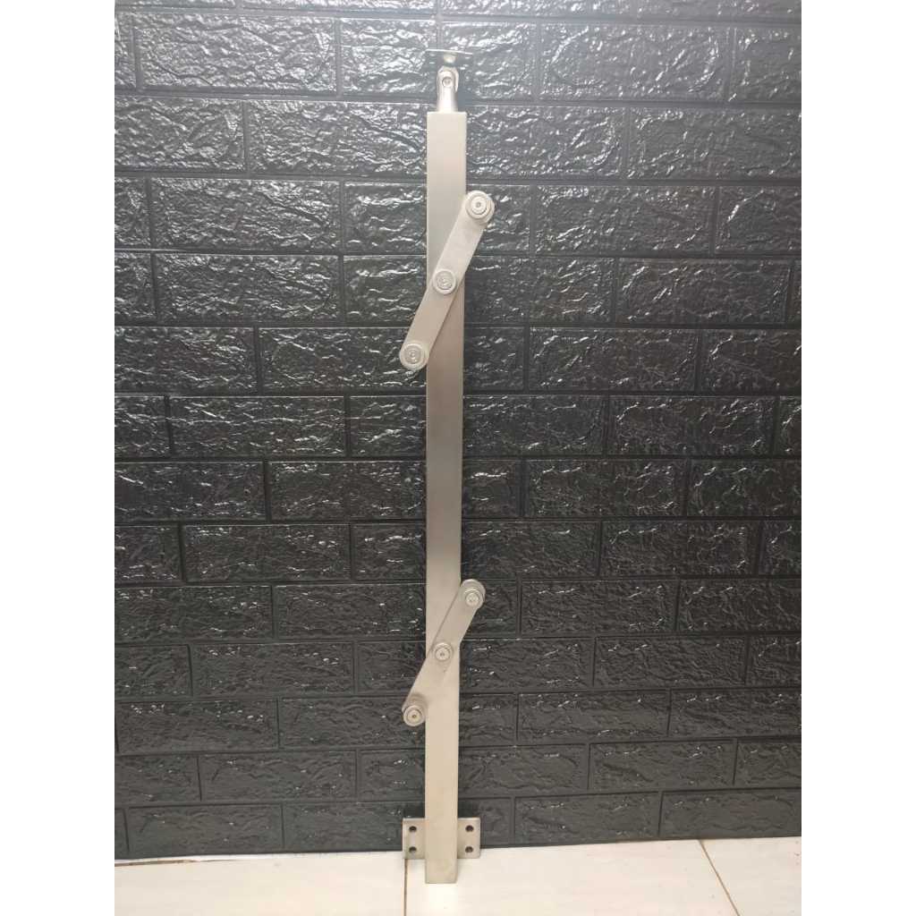 Jual Tiang Railing Tangga Stainless G-01 SUS 304 Doff Tapak Samping ...