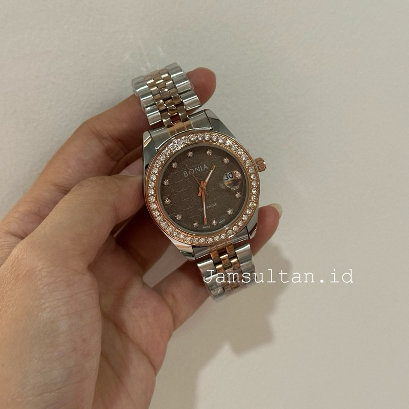 Jual JAM TANGAN SULTAN WANITA B0ni@ DIAMOND TANGGAL AKTIF FULL ...