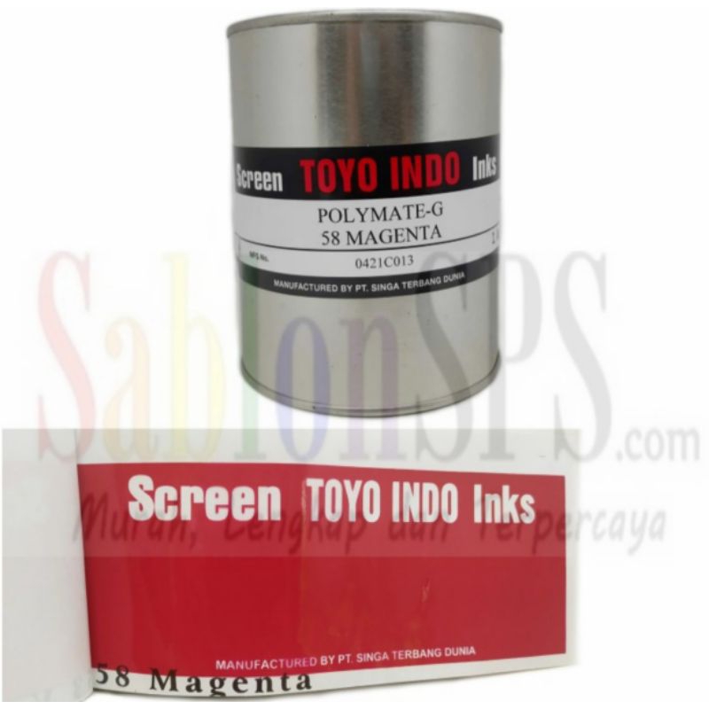 Jual TINTA TOYO POLYMATE G58 MAGENTA TINTA SABLON PLASTIK 1KG | Shopee ...