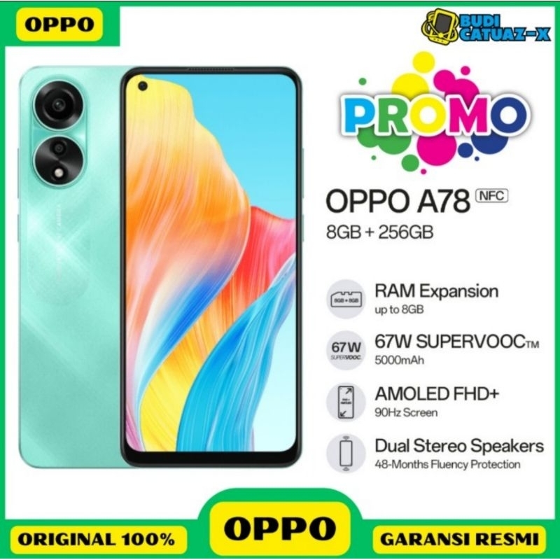 Jual OPPO A78 4G -NFC- RAM 8GB - 256GB GARANSI RESMI BY OPPO | Shopee ...