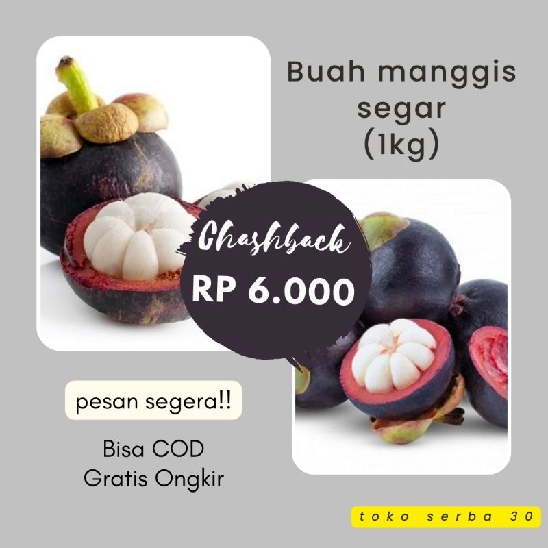 Jual Buah Manggis Segar 1kg Shopee Indonesia