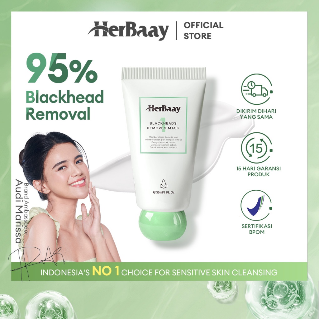 Jual Herbaay [bpom] Blackhead Nose Mask Blackheads Removal Mask Masker