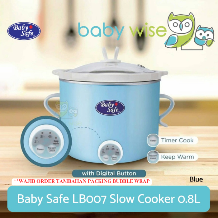 Jual Baby Safe LB007 Slow Cooker 0.8L Blue Alat Masak Makanan MPASI Anak Shopee Indonesia