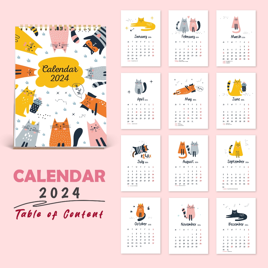 Jual A6KM01 Kalender Meja 2025 (Ukuran A6 ) Kalender Duduk Kalender