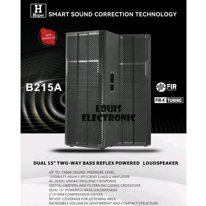 Jual Speaker Aktif Double 2x15 Inch HUPER B215A B 215A B215 A ORI 1500W ...