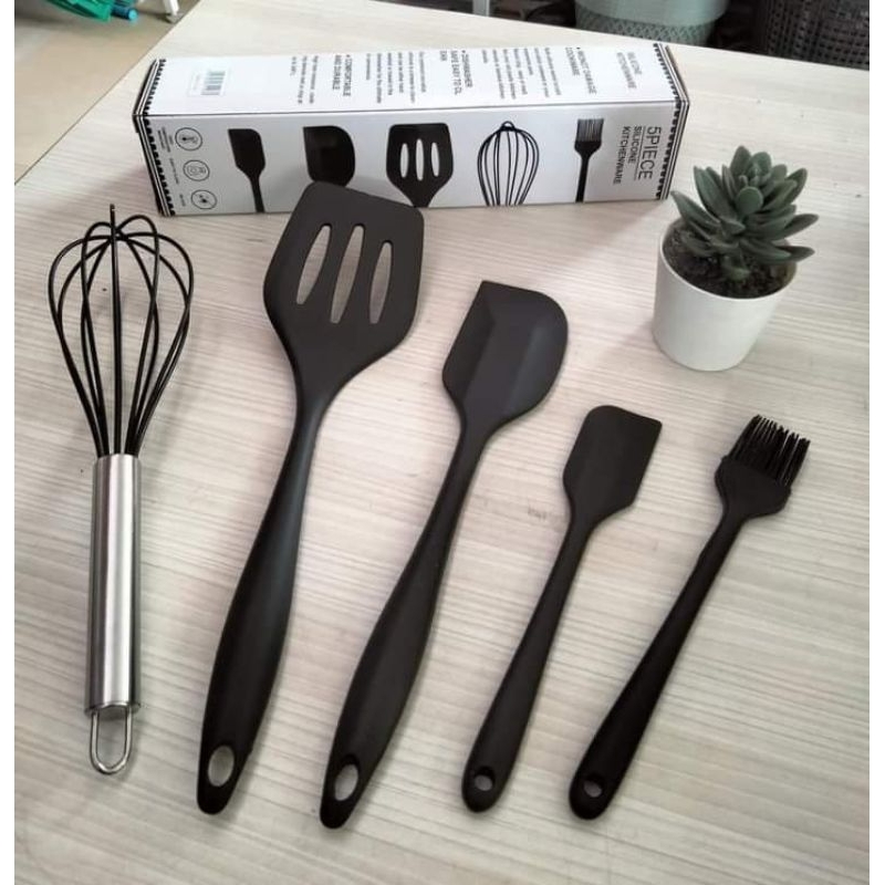 Jual spatula set silicone tahan panas,GBM store Shopee Indonesia