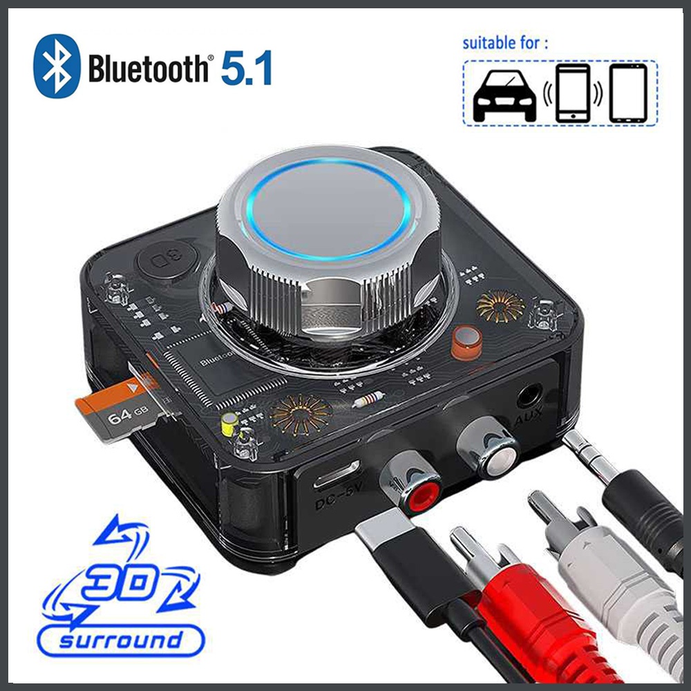 Jual VIKEFON Wireless Audio Receiver Bluetooth 5.1 Adapter TF Card RCA AUX C39 Shopee Indonesia