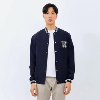 M231 Jaket Pria Bomber Taslan Panjang Navy 3050B