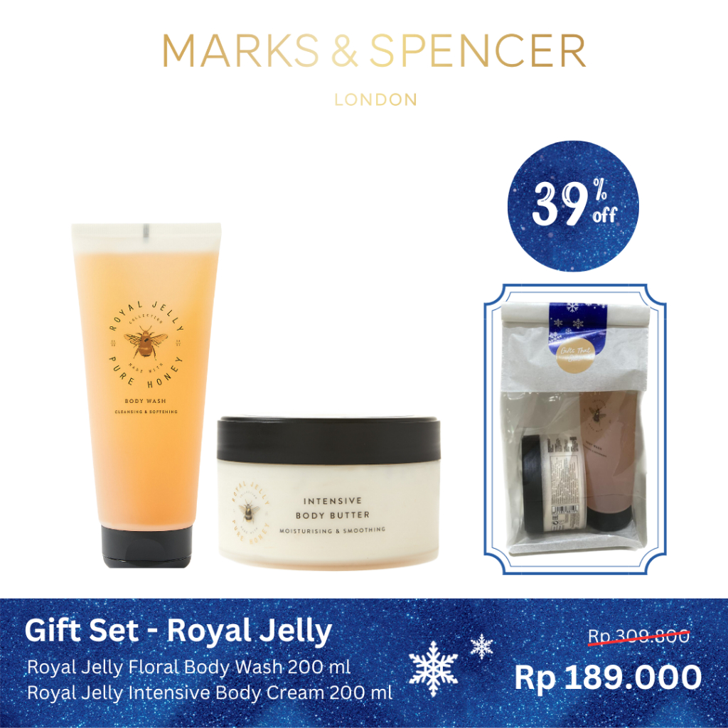 Jual M&S Gift Set Royal Jelly Body Wash & Intensive Body Cream