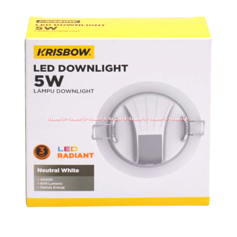 Jual Krisbow LED Downlight 5watt 400k Lampu Plafon Langit Down Light ...