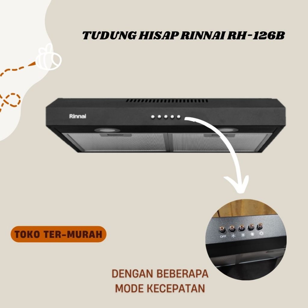 Jual TUDUNG HISAP RINNAI RH-126B COOKER HOOD RINNAI PENGHISAP ASAP ...