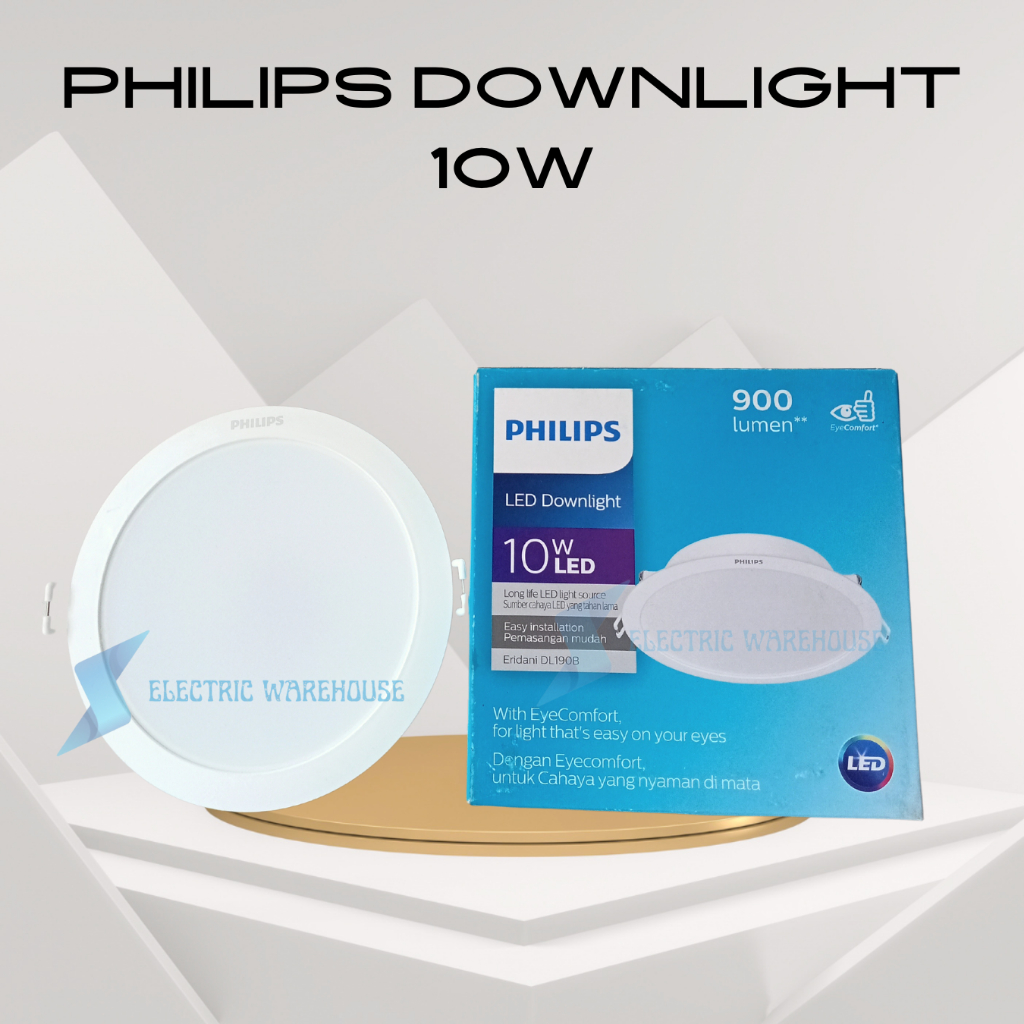 Jual PHILIPS LAMPU DOWNLIGHT LED ERIDANI PUTIH 10 W 10 WATT DL190B DL ...