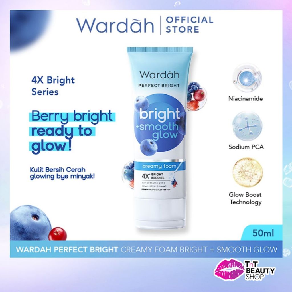 Jual Wardah Perfect Bright Creamy Foam Brightening Smoothing Glow