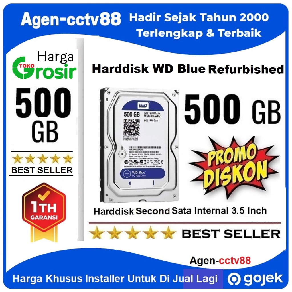 Jual Harddisk Hardisk HDD WD BLUE 500GB Garansi Harga Promo Agencctv88
