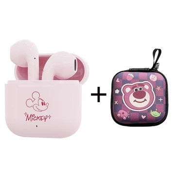 Disney Pro4 FX 951B Lucu TWS Headset Bluetooth 5.3 Mini Earphone HiFi Stereo Mic Volume Control