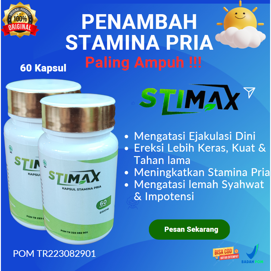 Jual STIMAX Obat Kuat Dan Tahan Lama Sex Pria Atasi LemahH Syahwat dan  Ejakulasi DiniI | Shopee Indonesia