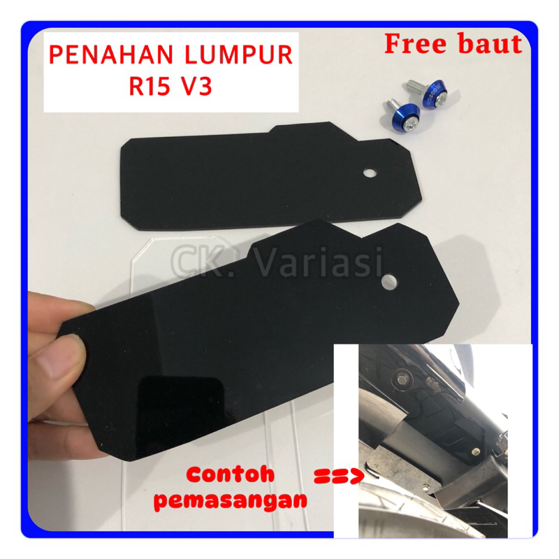 Jual MUDFLAP AKRILIK R15 V3 FREE BAUT PENAHAN LUMPUR R15 | Shopee Indonesia