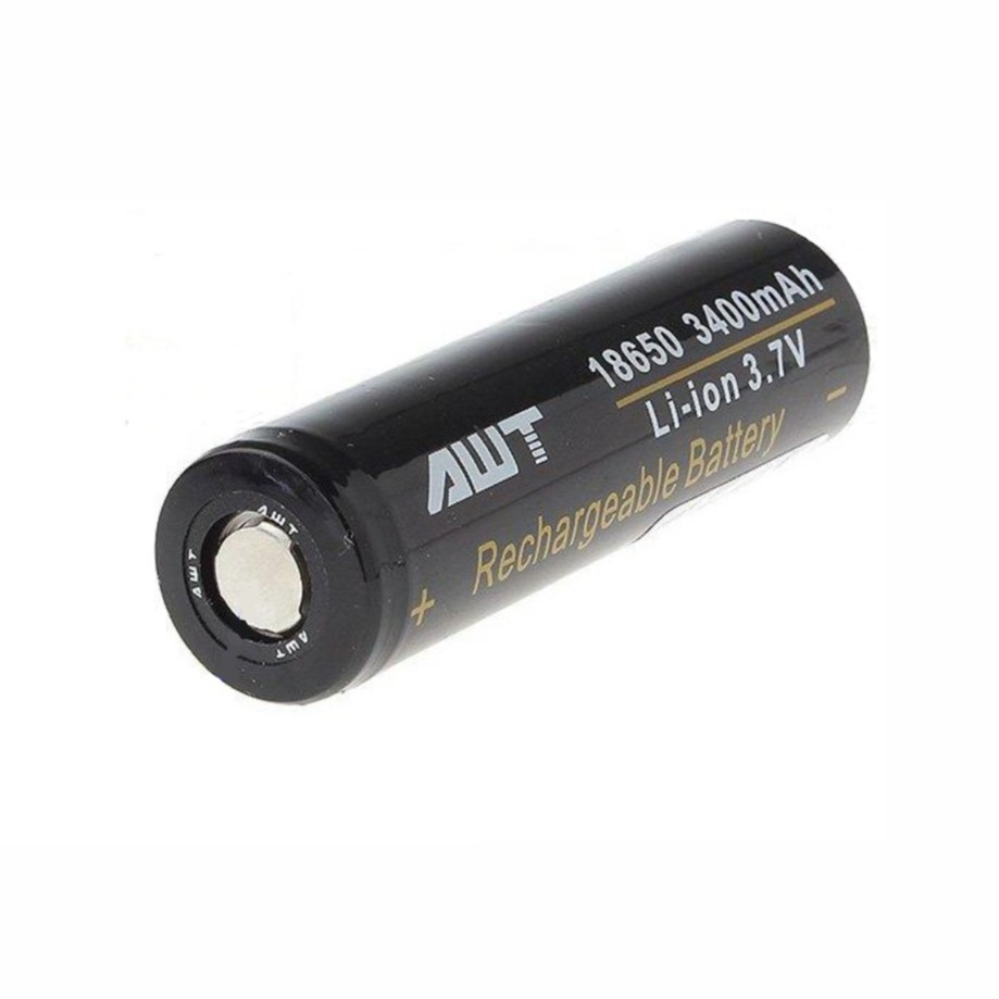 Jual Baterai AWT 3400mAh Hitam 18650 Black Vapor Batre Battery 3000 mAh ...
