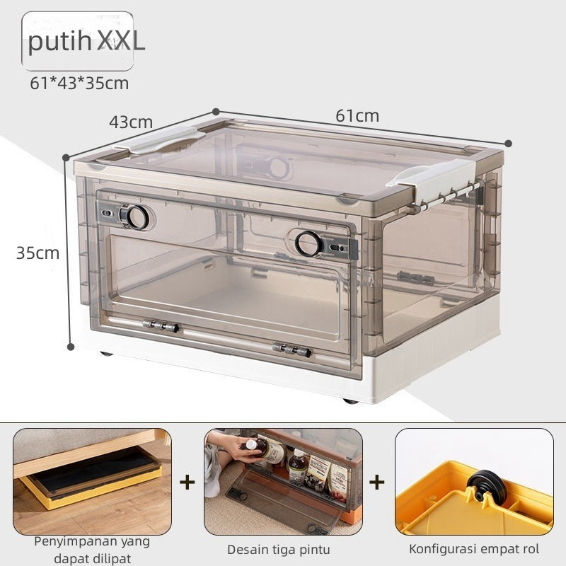 Jual Plastik dapat dilipat organizer box Kotak Penyimpanan Transparan ...
