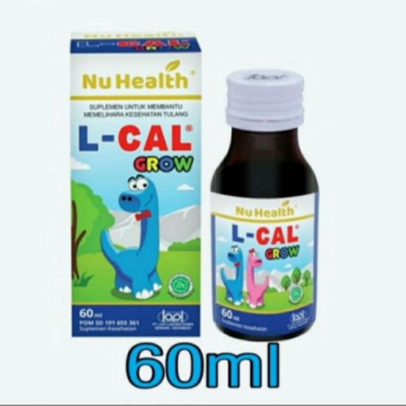 Jual L-Cal Grow Sirup 60 ml suplemen pertumbuhan tulang anak | Shopee ...