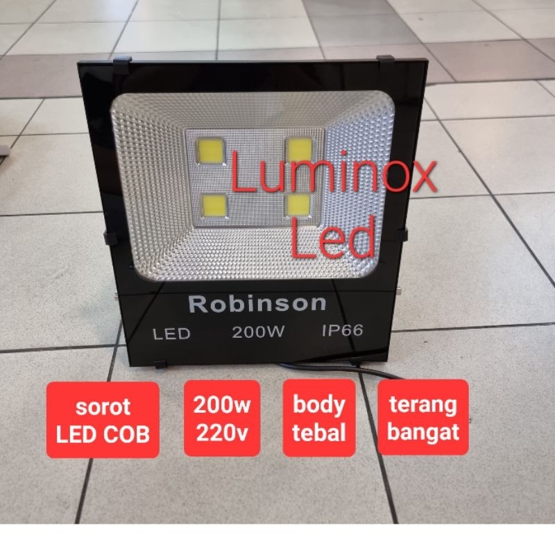 Jual Lampu Sorot Led Robinson 200w 200watt 4mata Tembak Flood Light