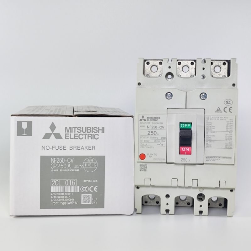 Jual NO FUSE BREAKER NFB MCCB 3P MITSUBISHI NF250CV 175A/225A/250A