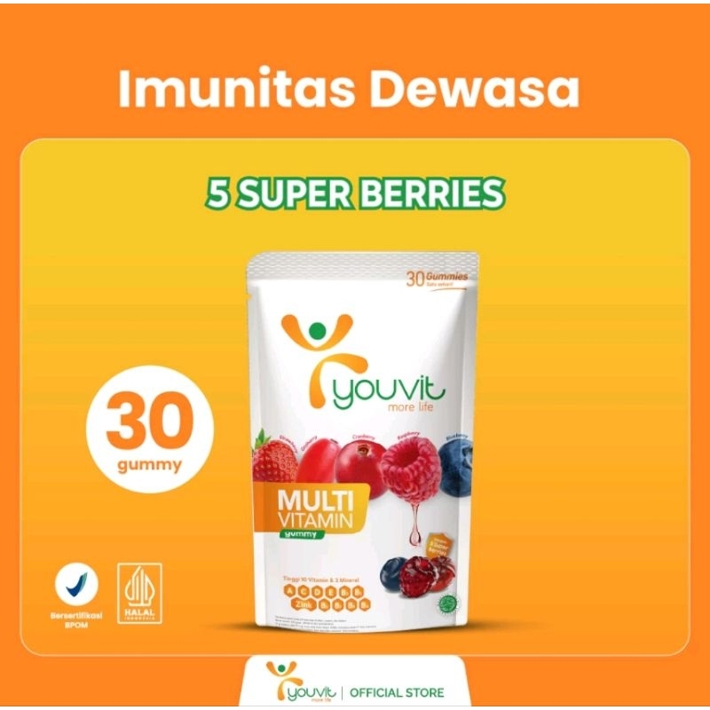 Jual Youvit Multivitamin Dewasa 30 Days Multivitamin Gummy Dewasa Untuk