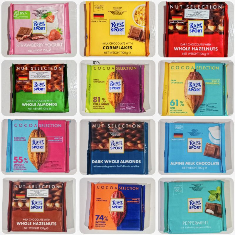 Jual Coklat Ritter Sport 100 gram | Shopee Indonesia