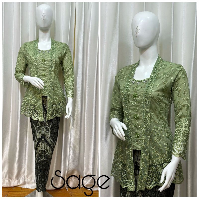 Kebaya Kutubaru Blouse /Kebaya Tile/Kebaya Brokat/Kebaya Tunik/Kebaya  Modern/Kebaya Favorit/Batik