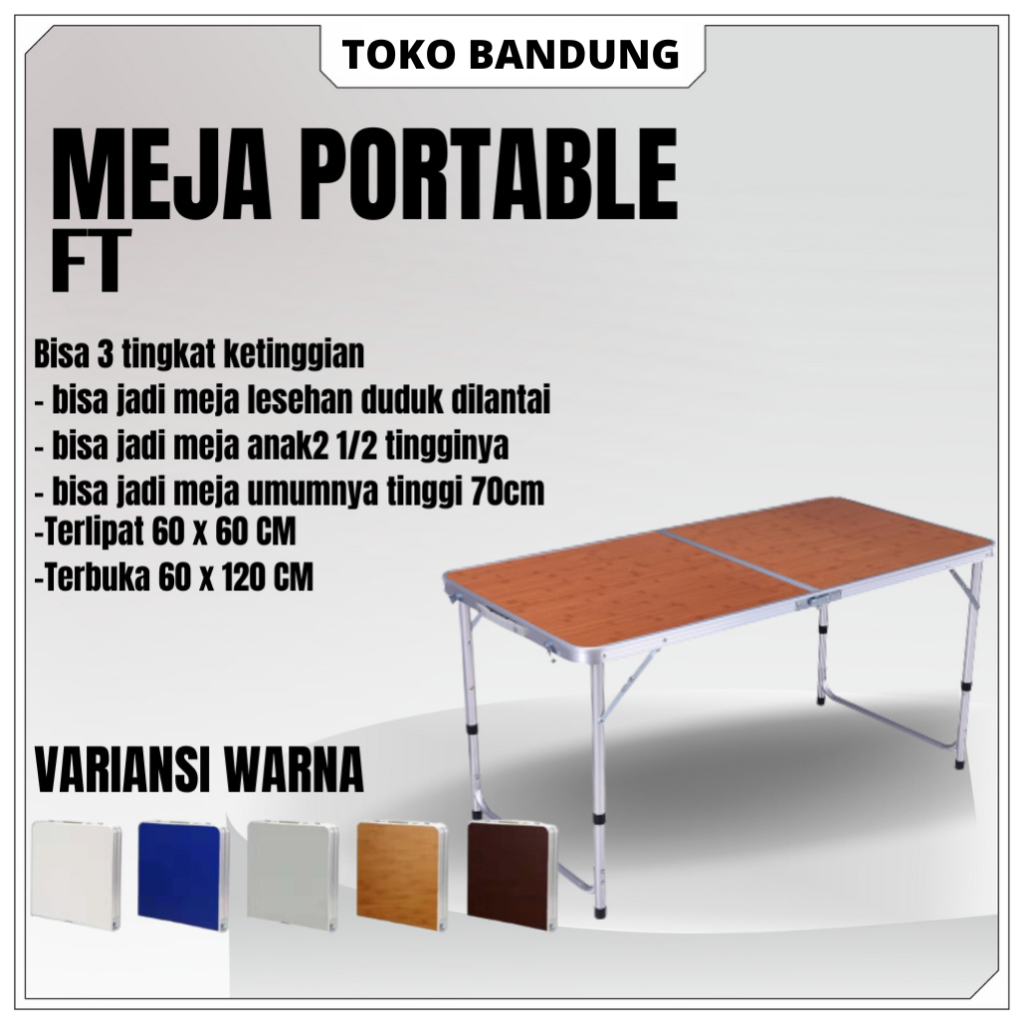 Jual Meja Lipat Kayu Meja Lipat Portable Meja Serbaguna Meja Makan Lesehan Meja Koper Shopee